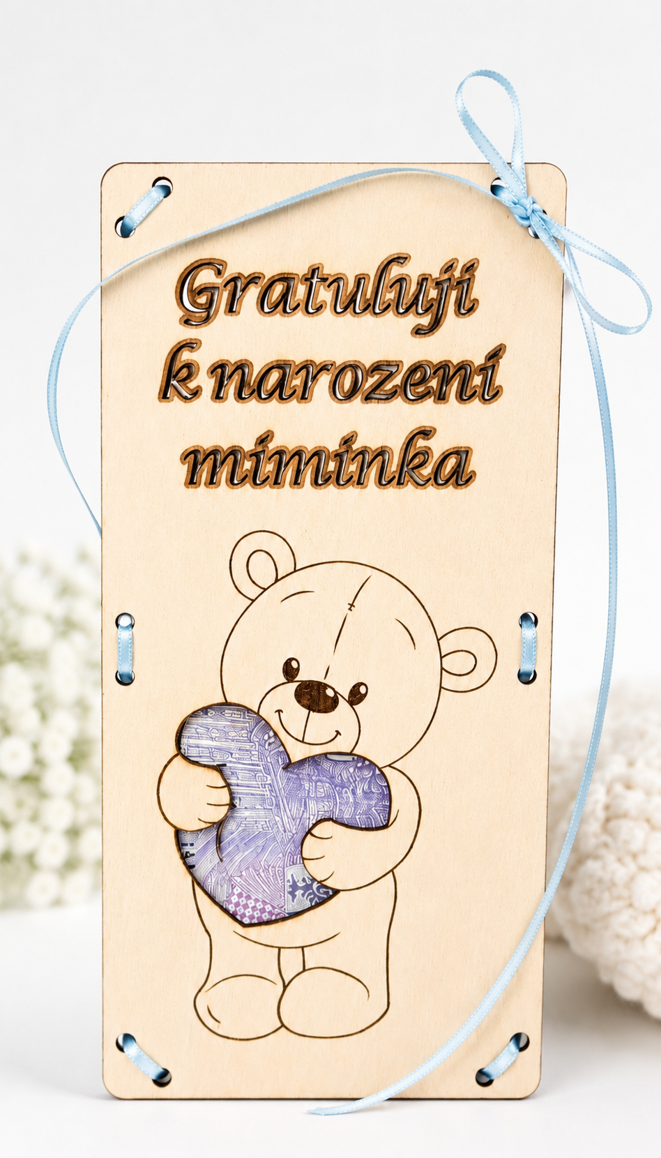 Dárková obálka na peníze dětem - Gratulace k narození miminka