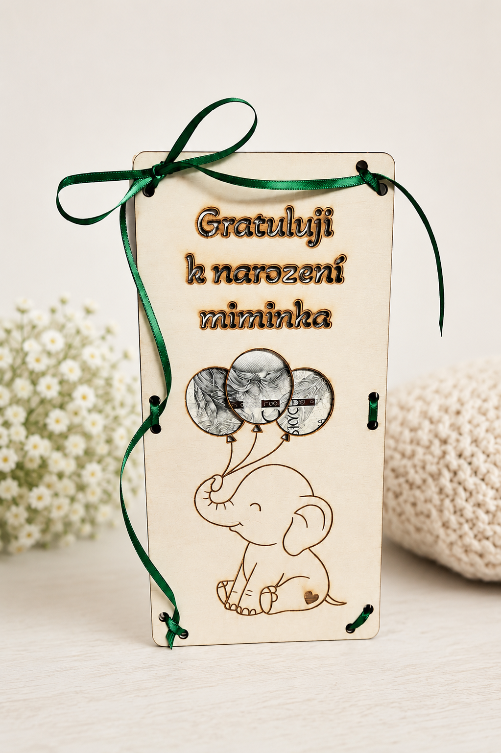 Dárková obálka na peníze dětem - Gratuluji k narození miminka