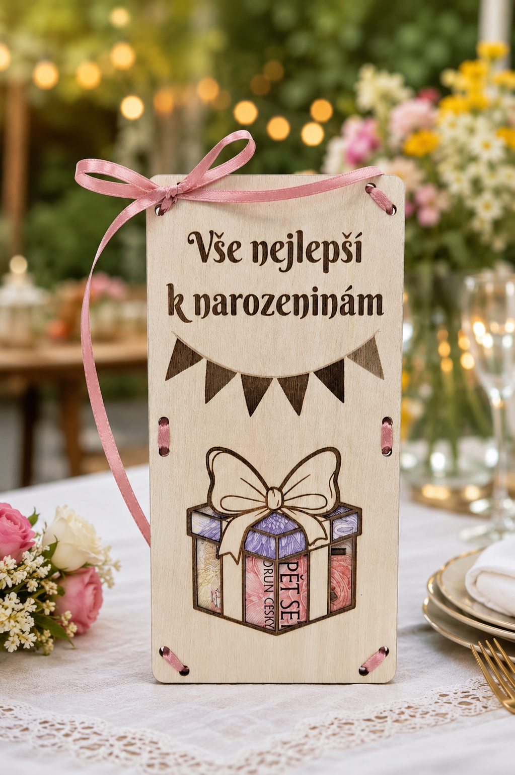 Dárková obálka na peníze k narozeninám vše nejlepší