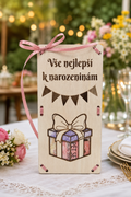Dárková obálka na peníze k narozeninám vše nejlepší