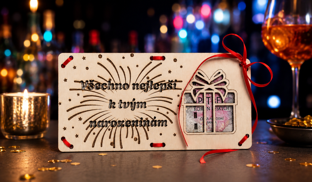 Dárková obálka na peníze - všechno nejlepší k narozeninám
