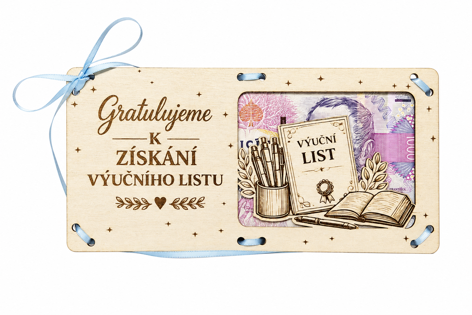 Dárková obálka na peníze za vyučení